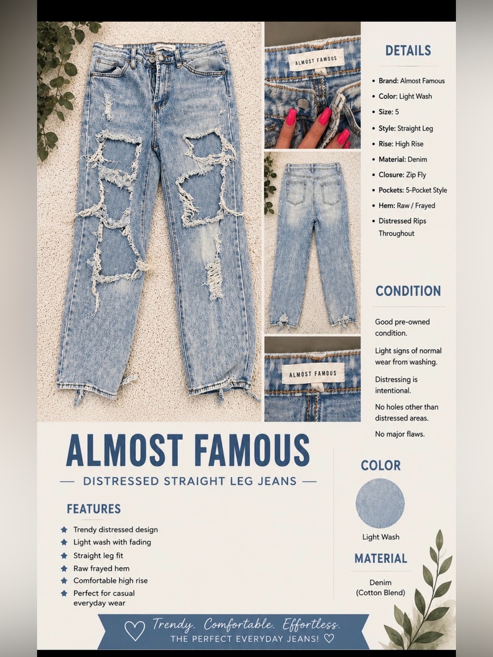 Almost Famous Olive Green 'Condition' Graphic Print